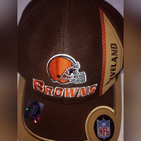 Vintage PUMA Cleveland Browns Hat Brown Adjustable Cap New - Picture 4 of 5